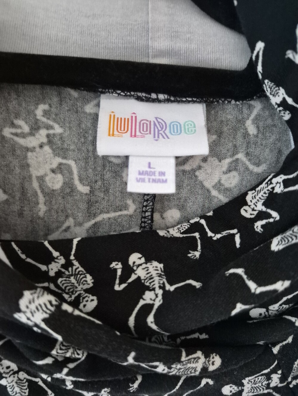 LuLaRoe Halloween Skeleton Hoodie - Picture 2 of 4